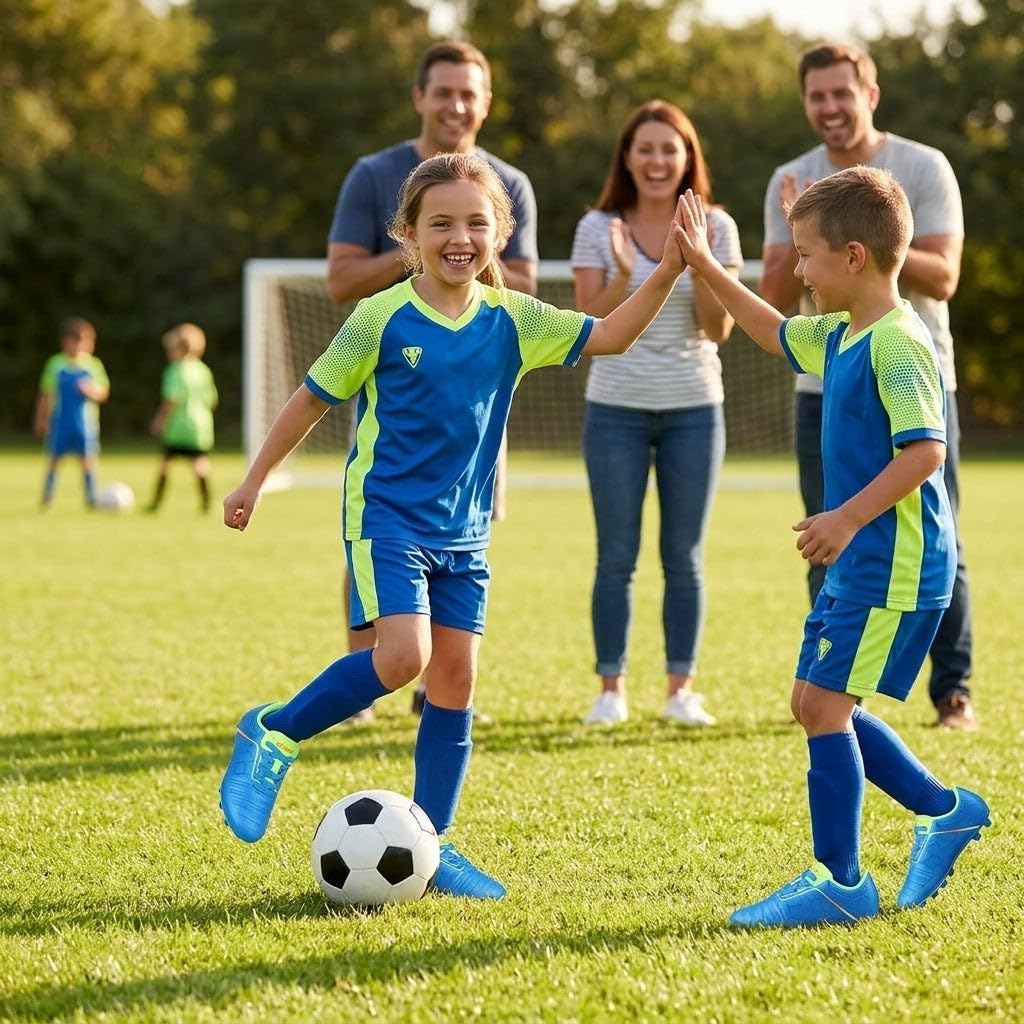 Vizari USA Soccer Cleats Boys, Girls - FG Firm Ground Football Shoes for Toddlers/Little/Big Kids - Youth Football Cleats - Comfort & Excellent Traction
