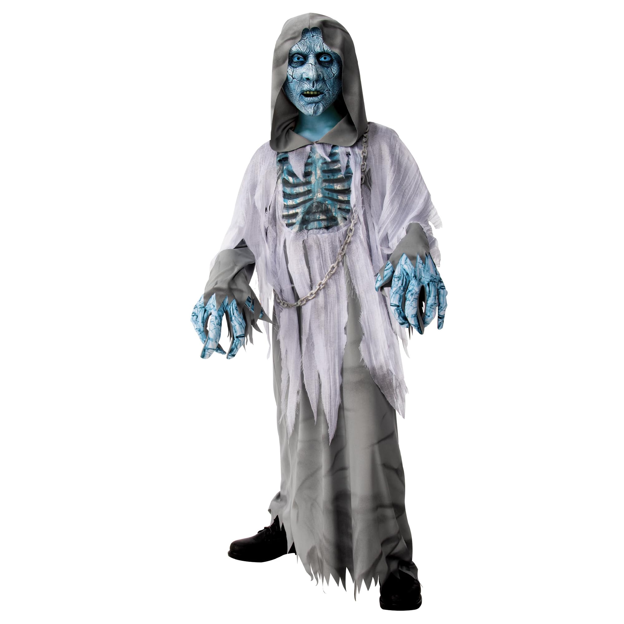 Bristol Novelty White Demon Halloween Costume, Childrens Size 5-6, Grey, Ages 5-6