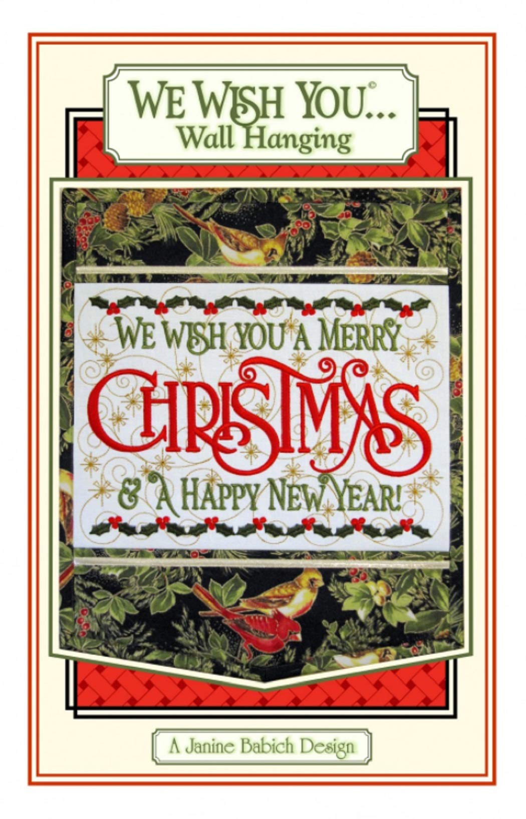 We wish you wall hanging from janine babich designs in machine We wish you wall hanging from janine babich designs in machine