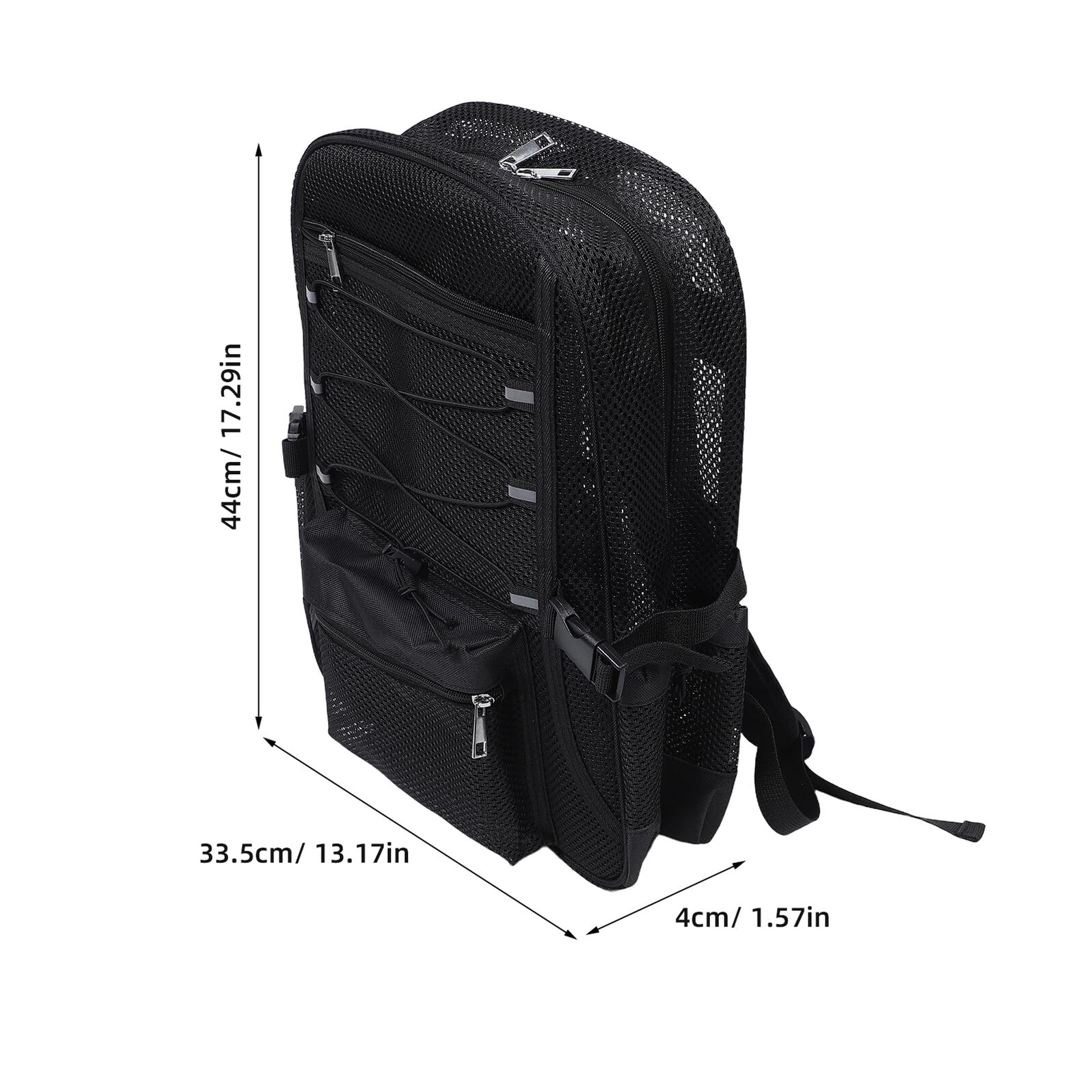 UPKOCH Zaino Sportivo in Rete Nero, Pieghevole, Ultraleggero, Traspirante