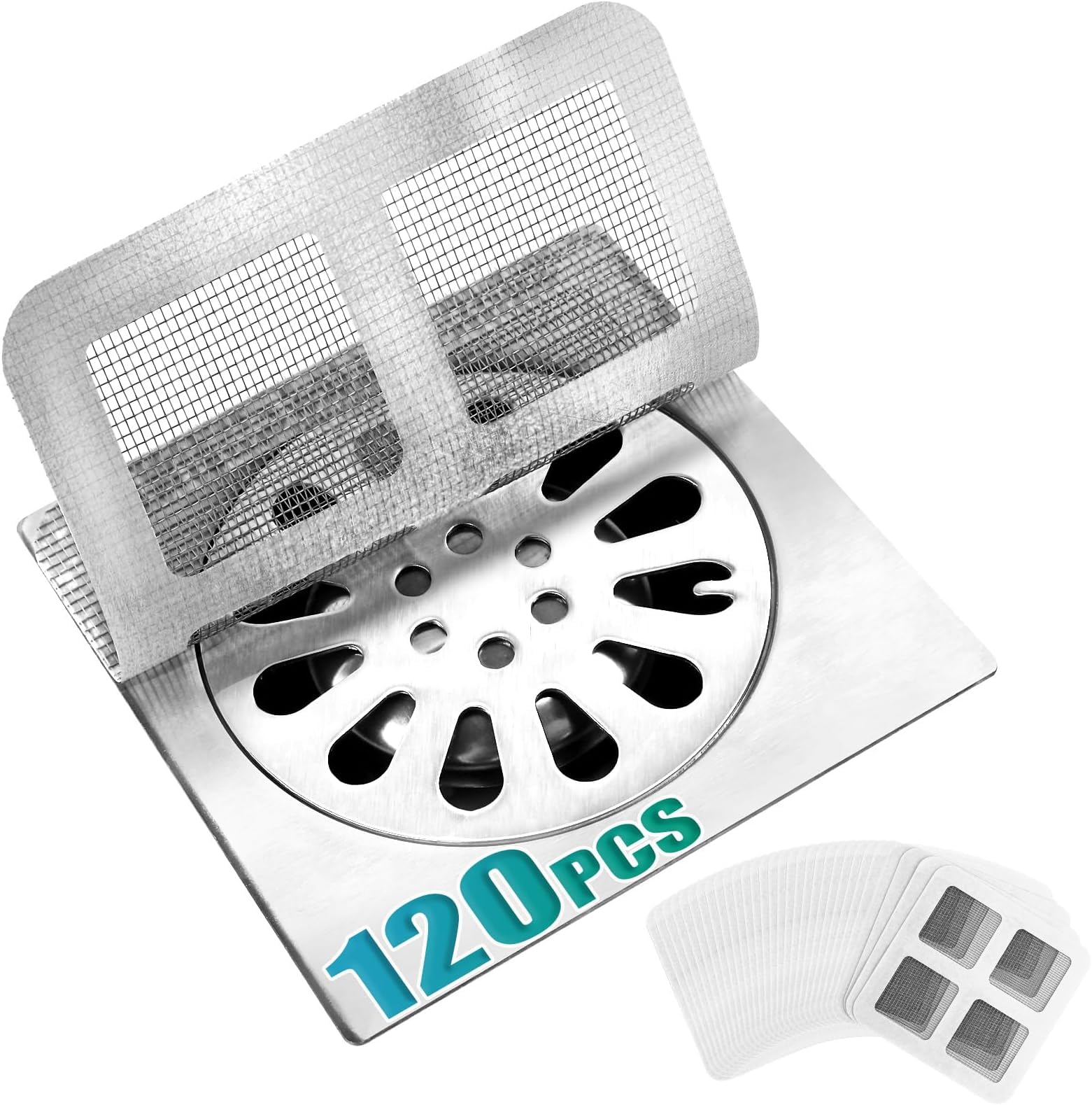 LIJIE Disposable Shower Drain Hair Catcher, Drain Hair Catcher Waterproof Mesh Stickers for Bathroom Accessories, Apartment Essentials for Kitchen, Sink, Bathtub (4" X 4") (50) (B0DBRJL8X2) Amazon Price History, Amazon Price Tracker