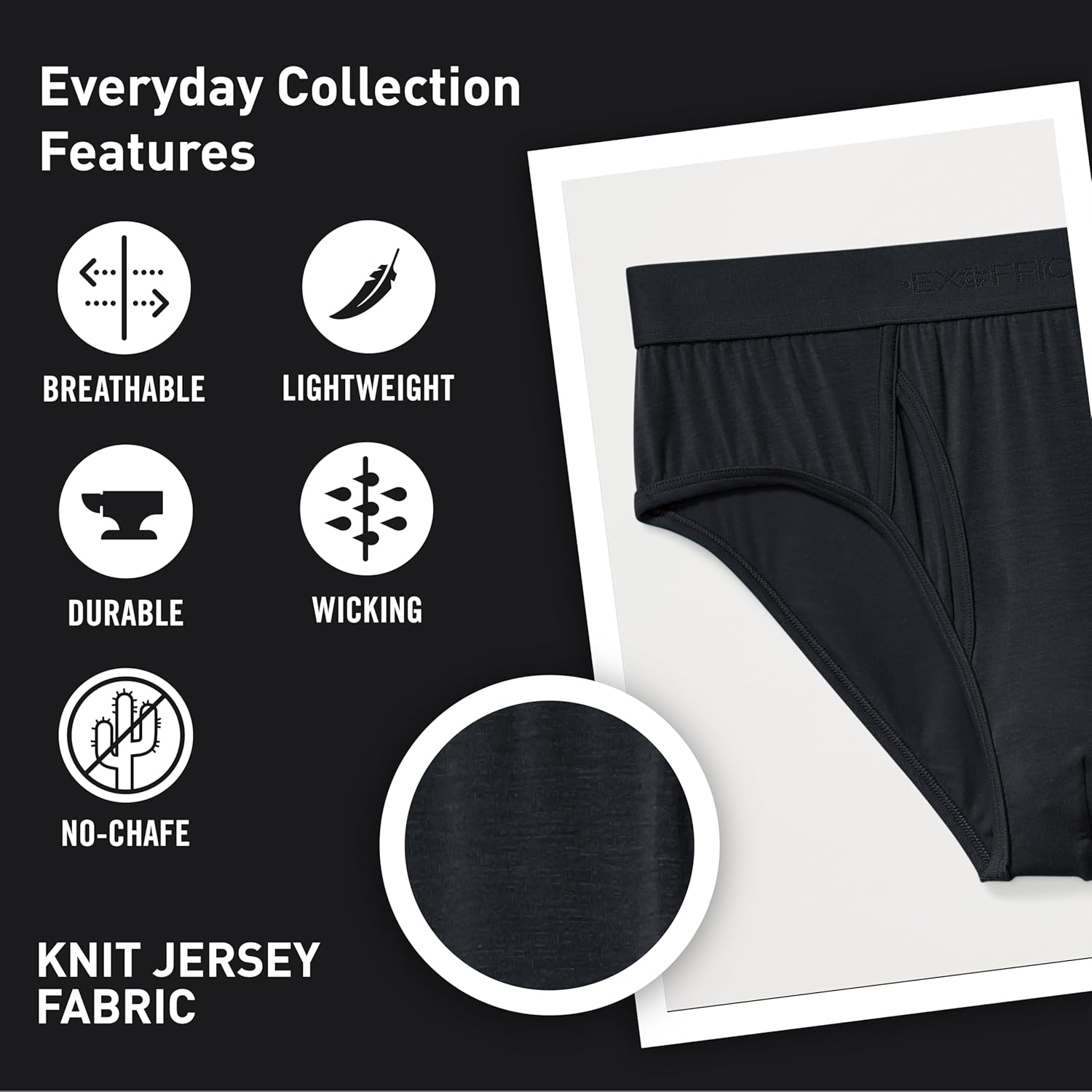 ExOfficio Men's Everyday Brief - Lightweight Knit Jersey Travel Underwear - Image 4