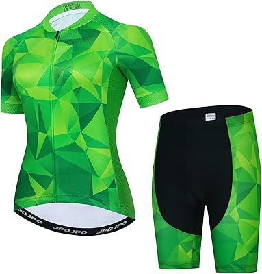 JPOJPO Cycling Jersey Women Short Sleeve Bike Mountain Riding Wear Set 5D Padded Shorts Quick-Dry Shirt S-3XL