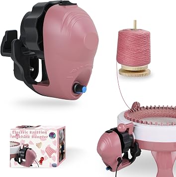 Knitting Machines Adapter with Yarn Holder, Electric Knitting Machines Adapter for 40/48 Needle Knitting Machines, Knitting Machines Accessories, Pink