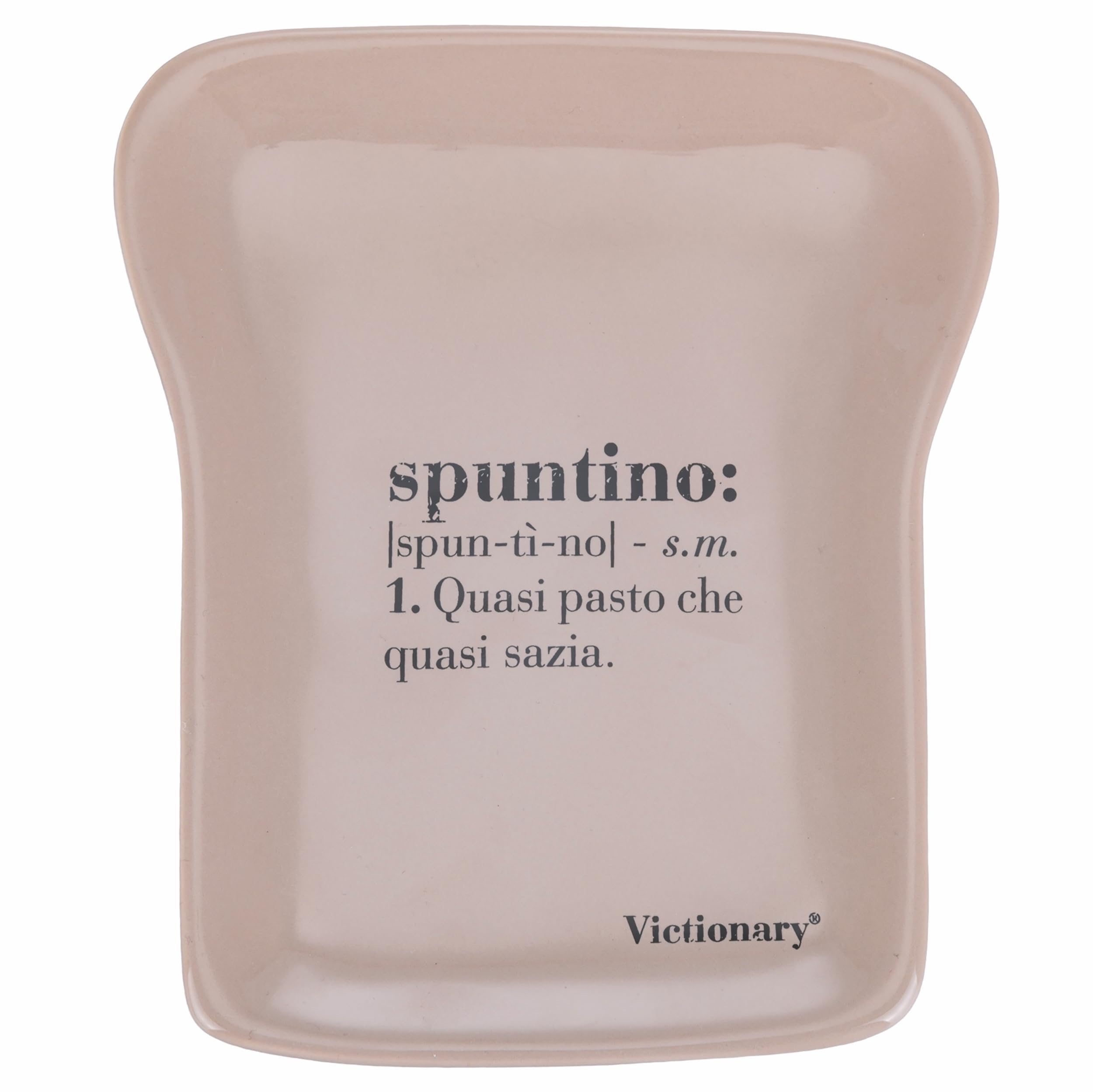 Piattino toast in ceramica, beige, Victionary