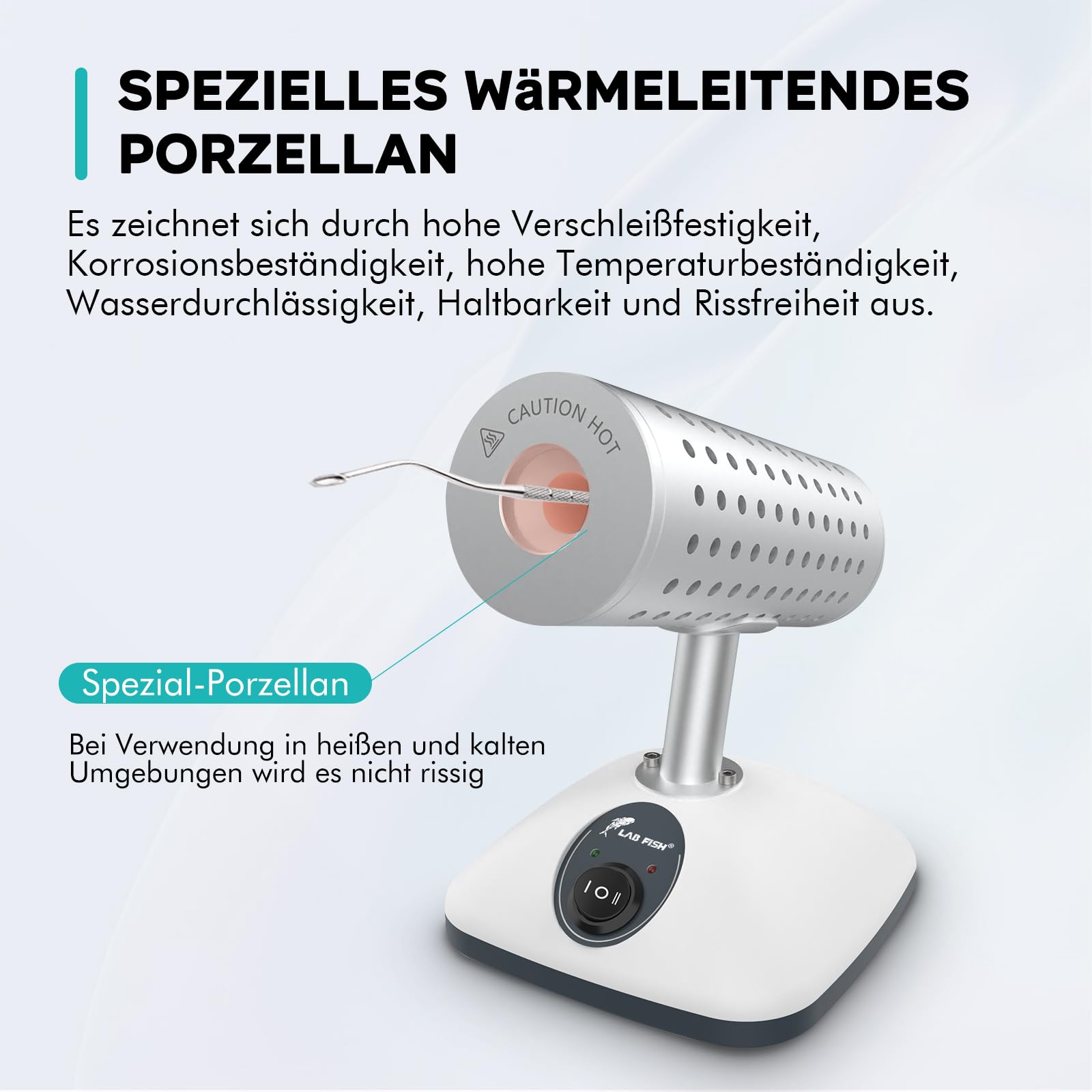 LABFISH Infrarot Sterilisator Skalpell Sterilisatoren 825°C Impfösen-Sterilisator für Labor Mykologie Werkzeuge 150W