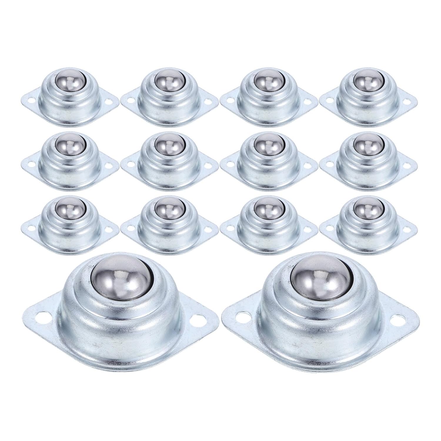 14pcs Ball Transfer Bearings Carbon Steel Roller Casters with 25kg Load Capacity for Material Handling Processes and Warehouses, Versatile Industrial Furniture Wheels for Precise
