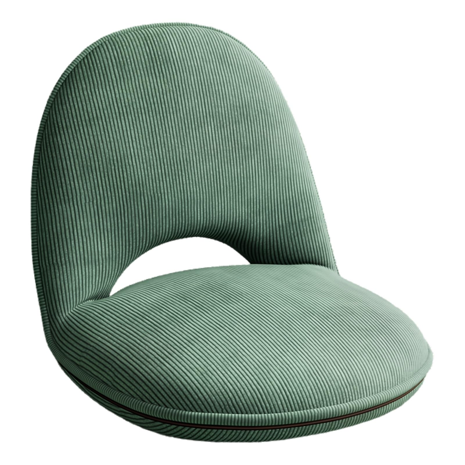 Silla de suelo ajustable con soporte trasero, asiento de meditación plegable, silla portátil de pana para adultos e ideal para meditación, juegos, camping