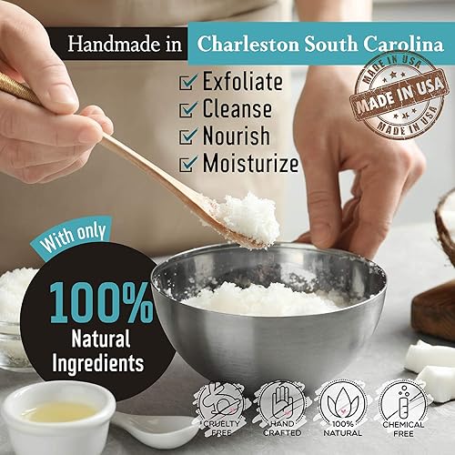 Miniatura 5 de Exfoliante corporal  Exfoliante puro de sal del mar muerto para manos y cuerpo, 16 onzas líquidas hidratante hidratante cuidado de la piel para el