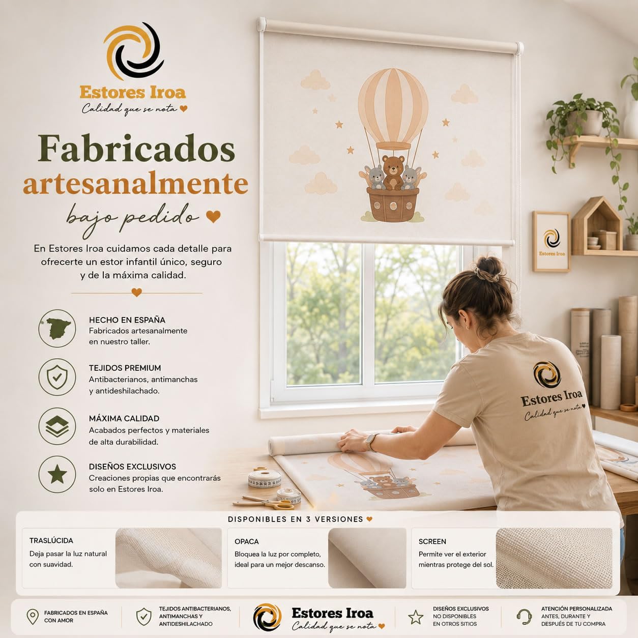 Estores Iroa – Estor Enrollable Juvenil Gamer para Habitación de Adolescente – Tejido Translúcido Impreso, Fabricado Bajo Pedido en España, Incluye Mecanismo y Soportes – Gamer 05 (100x170)
