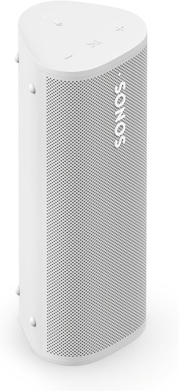 Sonos Roam 2 - Blanco - Altavoz Bluetooth portátil resistente al agua | Batería de 10 horas | IP67 resistente al agua | Wi-Fi y AirPlay 2 | Funciona con el sistema Sonos