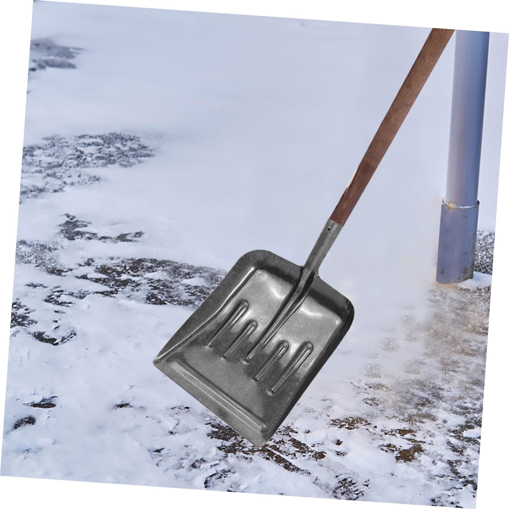 UPKOCH Multifunktionale Reinigungsschaufel rutschfeste Oberfläche aus Manganstahl Silber für Graben Schnee und Gartenarbeiten