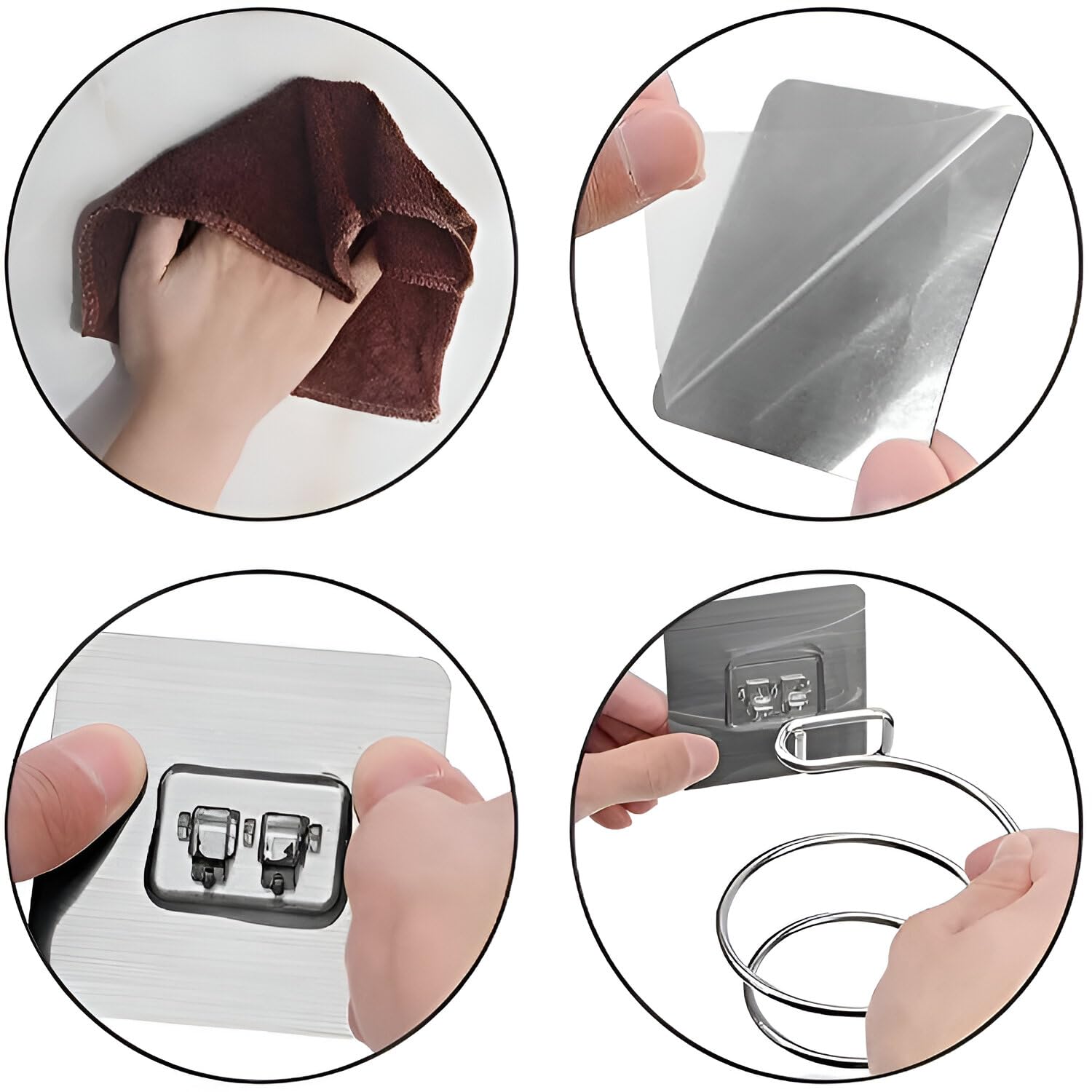 Jeyux Hair Dryer Holder Wall Mount,Bathroom & Bedroom Hair Care Styling Tools Organizer for Flat Iron,Curling Wand,Hair Straightener (Silver) 2