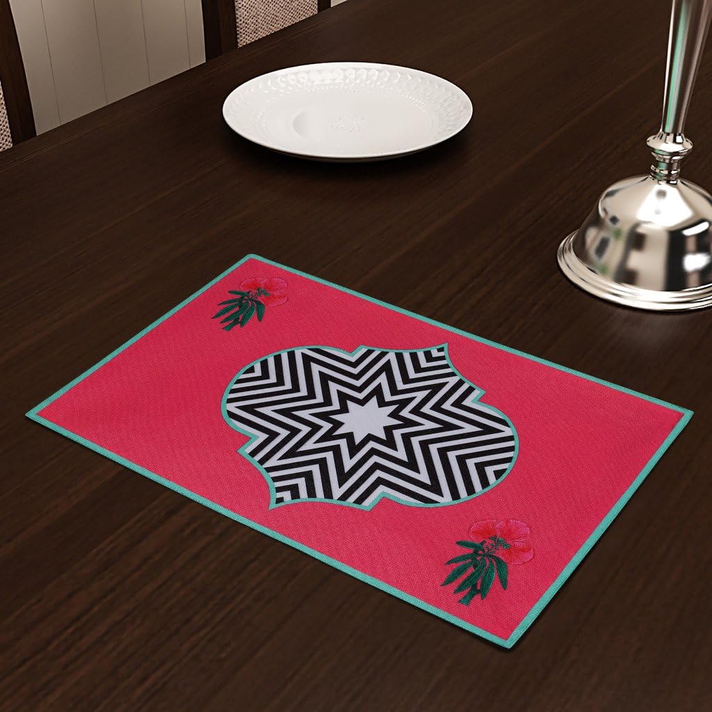 Printed Table Placemats for 6 Seater Dining Table ( 12 x 18 Inches ) - SBTMDP0206P
