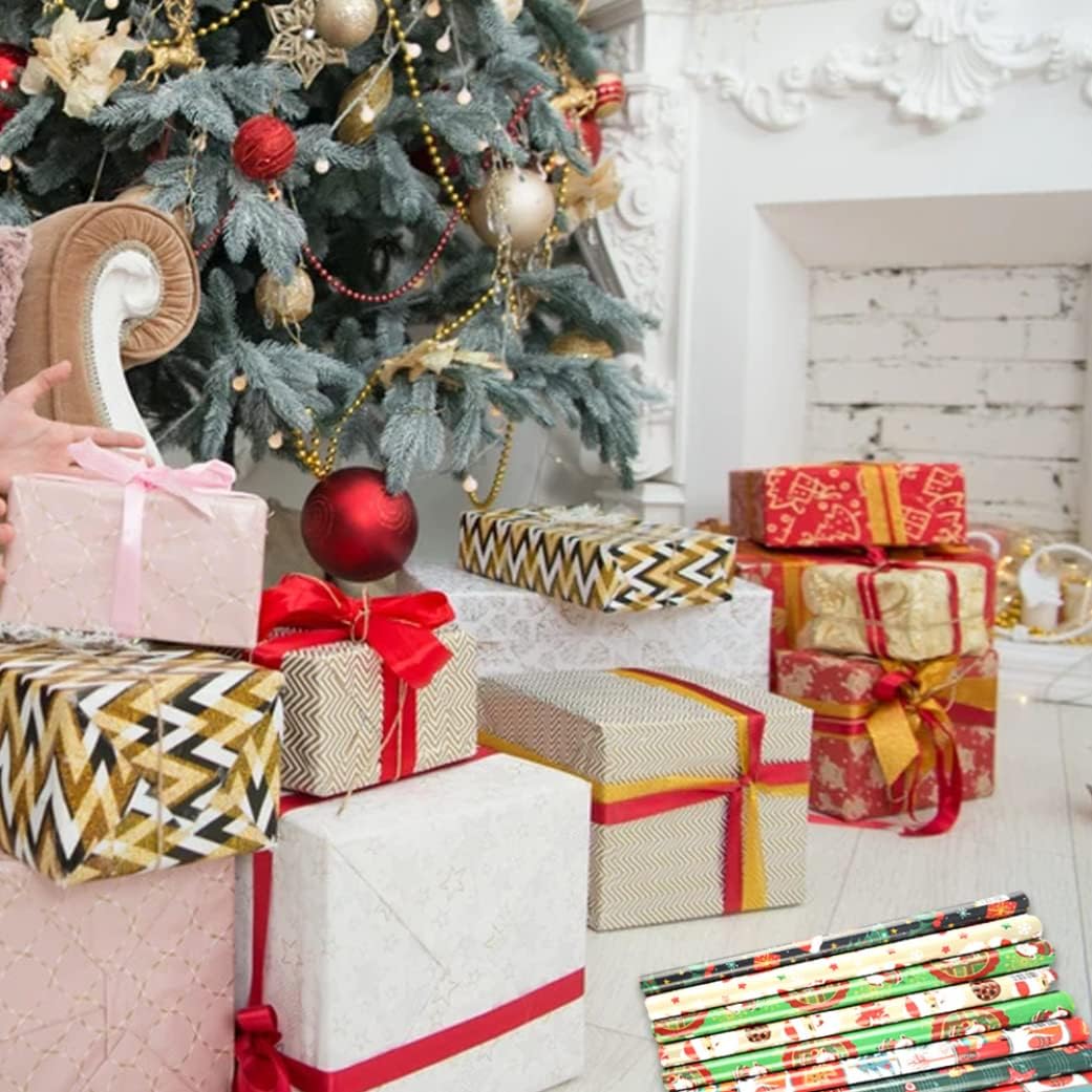 Grtheenumb Christmas Wrapping Paper Wrap Bundle Decorative Presents Craft 10 Sheets 29.5x20.47inch image 2