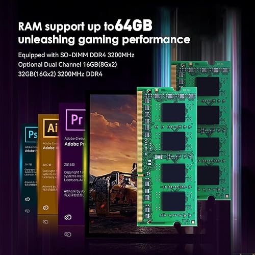 Miniatura 4 de TRIGKEY Mini PC, AMD Ryzen 7 5700U (8C16T, hasta 4.0 GHz), 32 GB DDR4 3200 MHz RAM 500 GB PCIE3 3000 MBS NVMe SSD, WOS Mini computadora, salida 4K a