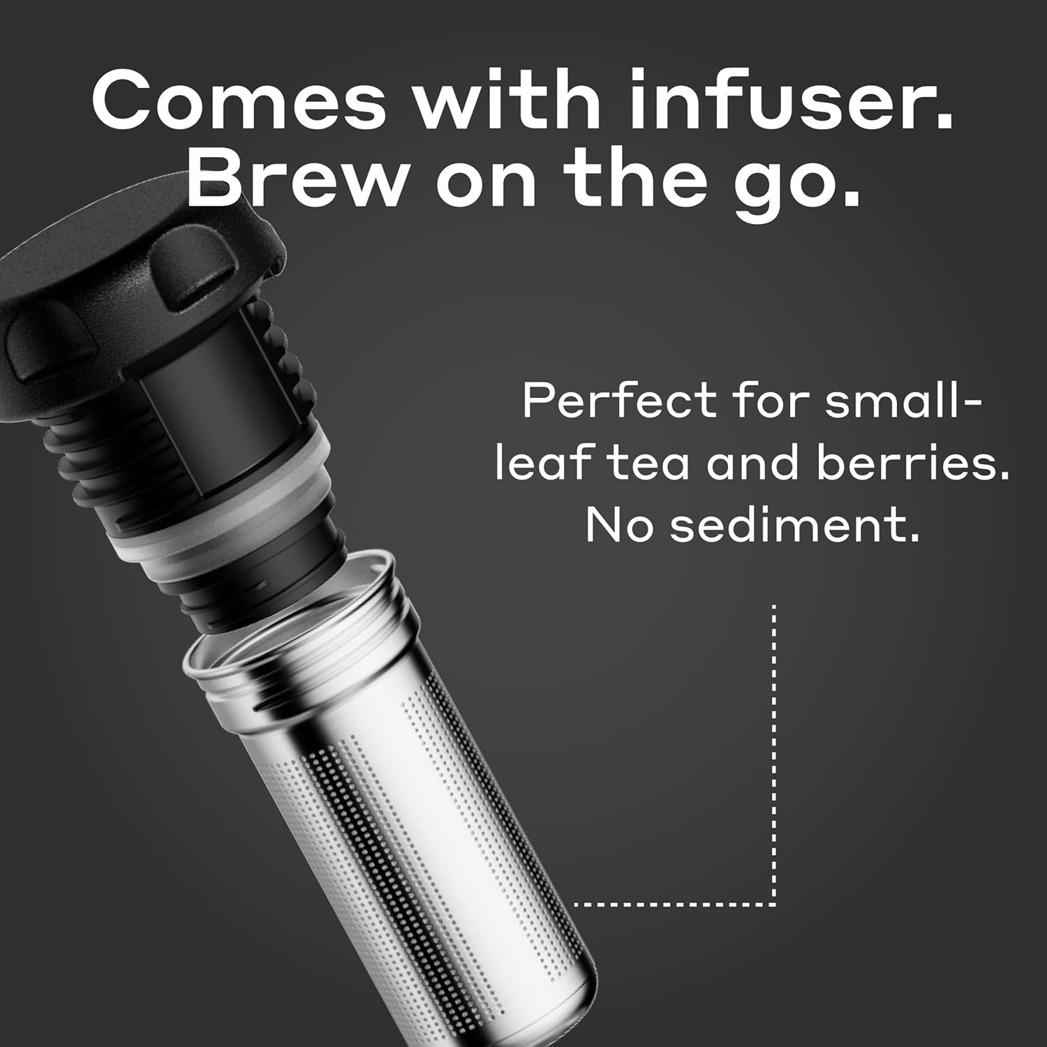 BOBBER 26 oz Stainless Steel Insulated Flask with Removable Tea Infuser – Keeps Hot 28 Hours, Cold 42 Hours – Leak-Proof, Dishwasher Safe Travel Bottle for Coffee & Tea (Matte) - Image 4