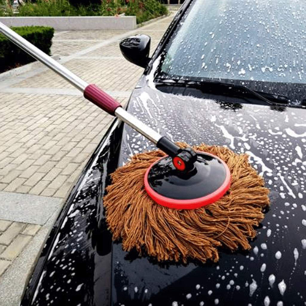 WDX- Myjnia samochodowa MOP Specjalna szczotka szczotka Miękkie włosy Długa rękojeść Teleskopowy nie boli narzędzia do mycia samochodów samochodowych myjnia samochodowa (Color : A)