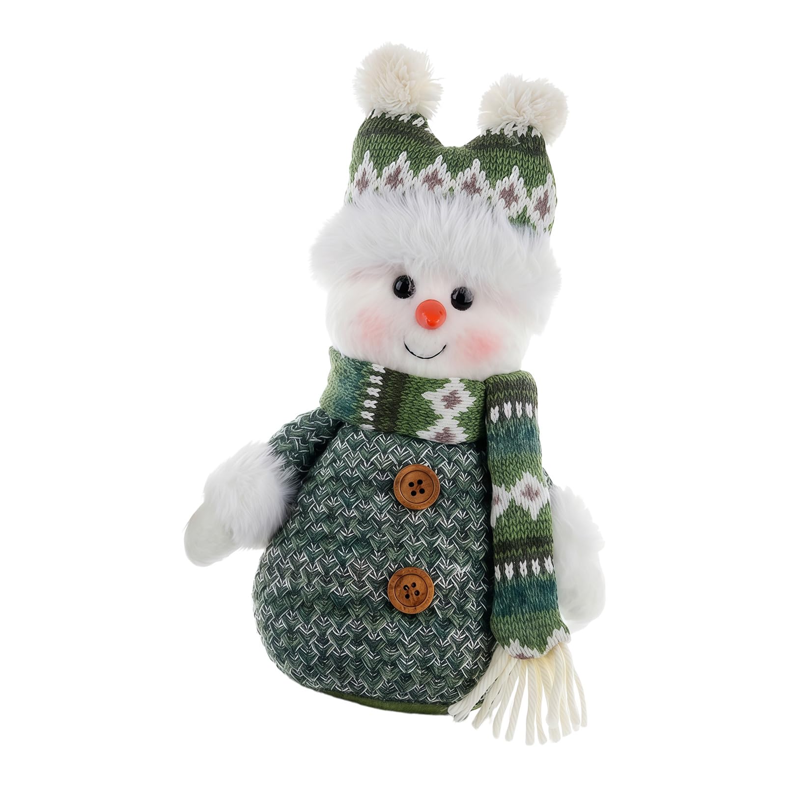 Mekalero B Holiday Snowman Figurine For Desk And Tabletop Decor, Soft Christmas Accent For Window And Shelf Display Winter Centerpiece Decor Shelf Sitter Snowman Indoor Seasonal Figurine Cozy Room Accent