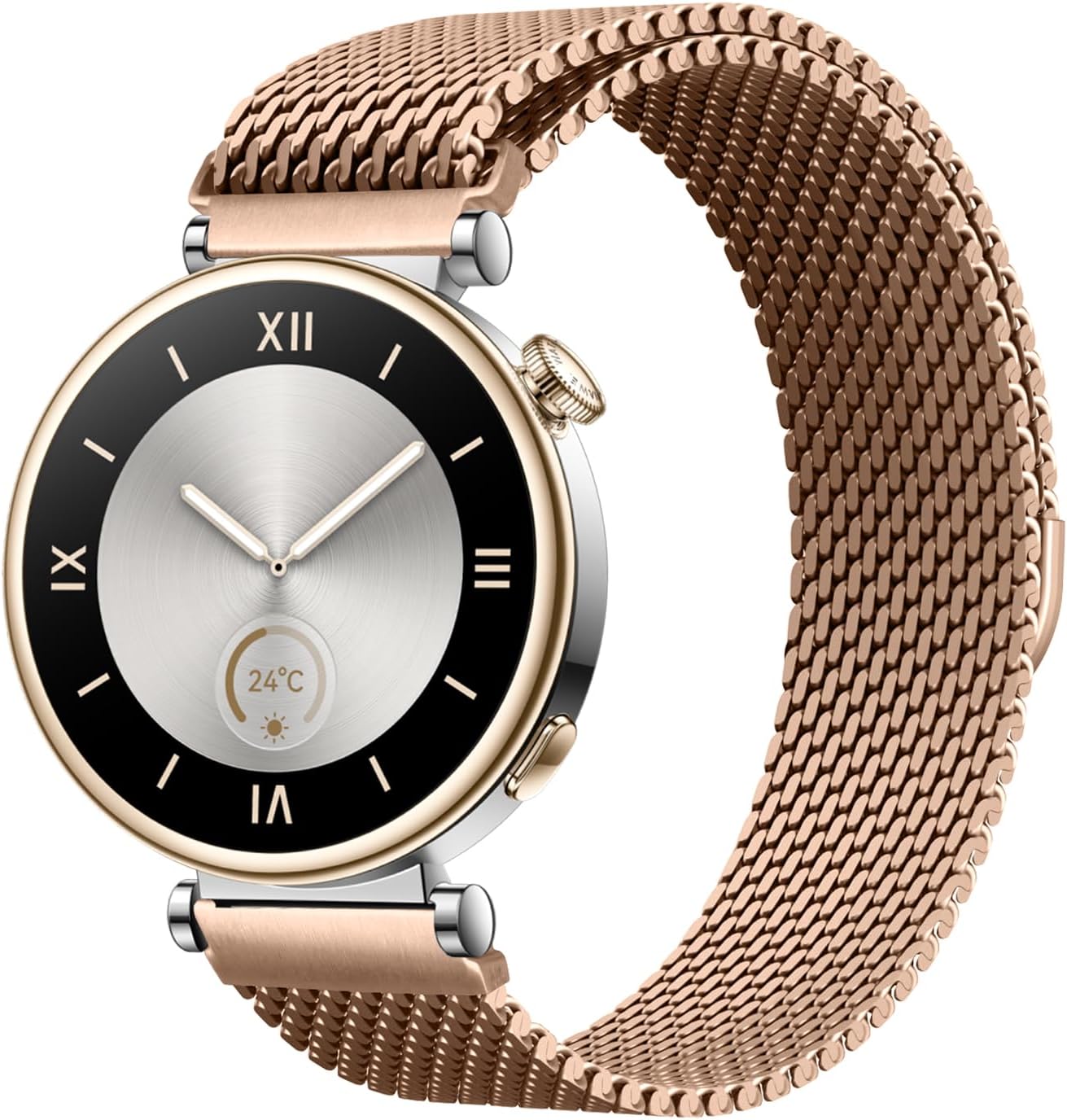 Milanese Loop for Garmin Venu 3S 2S/Vivoactive 4S/Forerunner 265S 255S Watch Band Women,18mm Stainless Steel Metal Mesh Magnetic Strap Quick Release Replacement Wristband for Huawei Watch Gt 5/4 41mm