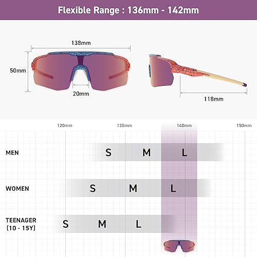 Miniatura 4 de MOTIONVIEW - Gafas de sol deportivas para exteriores, HD, alto contraste, UV400, para correr, béisbol, softbol, deportes, ecológicas