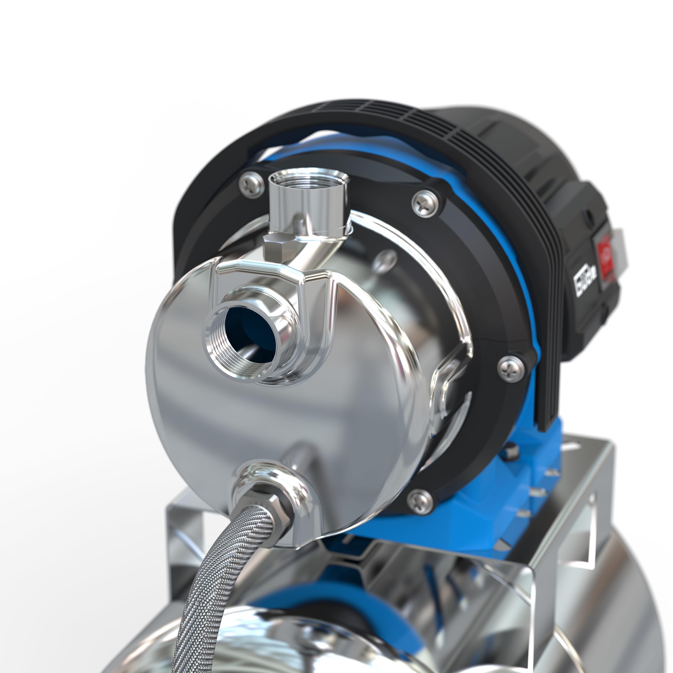 Güde Hauswasserwerk HWW 1000 ES (1000 W, 20 l Kesselinhalt, 3800 l/h Fördervolumen, 44 m max. Förderhöhe, 7 m max. Ansaughöhe, Noryllaufrad, Edelstahltank, Druckschalter, Thermoschutz, Druckmanometer)