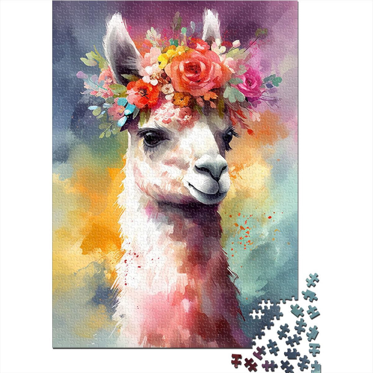 Puzzles pour Adultes de 2000 pièces. Les Jeux éducatifs pour bébés alpagas sont idéaux comme Cadeau pour Toute la Famille. 27,56 Pouces x 39,37 Pouces