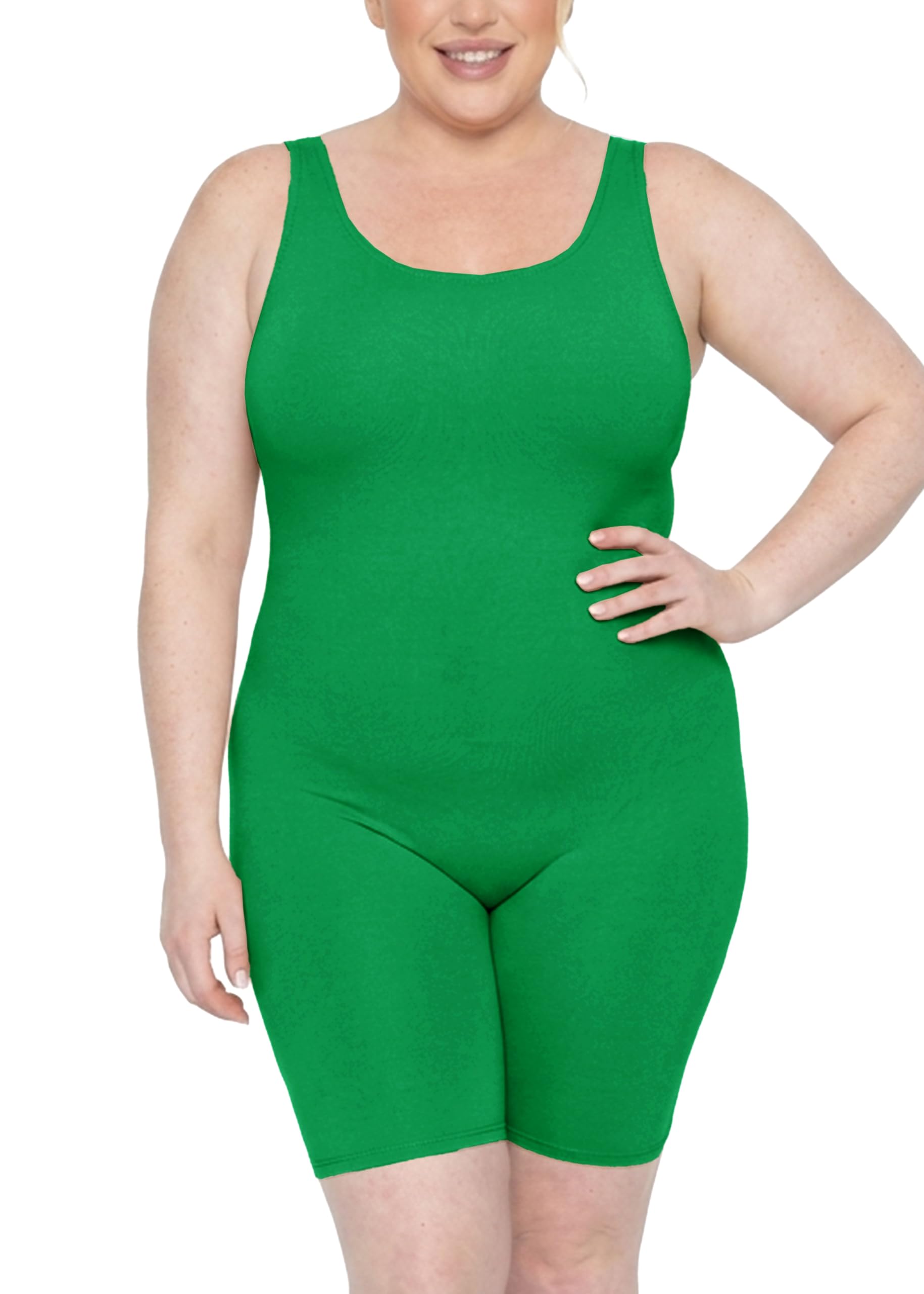 STRETCH IS COMFORT Women's Plus Size Teamwear Cotton Tank Unitard