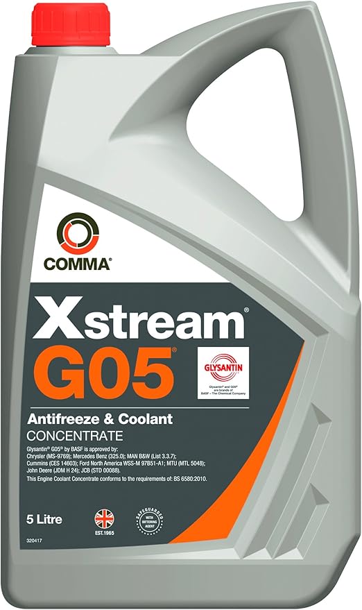Comma XHD5L Xstream G05 Antifreeze and Coolant Concentrate, 5 Liter