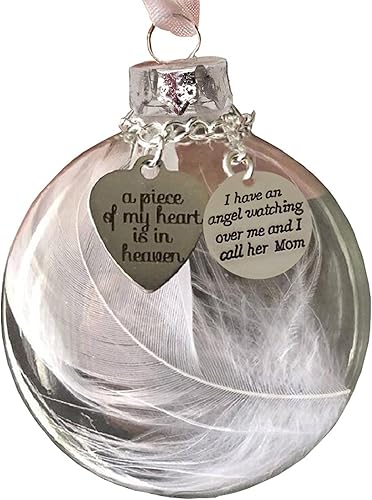 Adornos de Navidad blancos con dije de corazón, bola de ángel, adornos de árbol de plumas de ángel, divertidos y rústicos 2023, primeros adornos