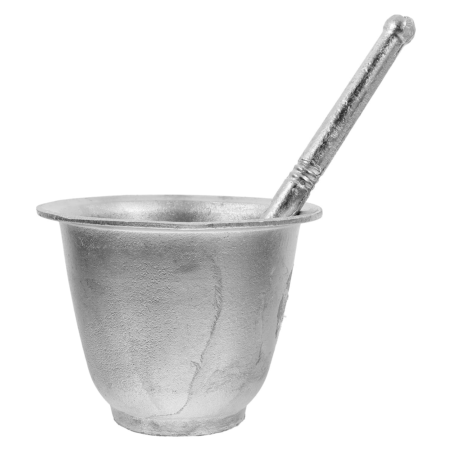 Manual Garlic Grinder and Spice Pestle Set, Small Aluminum Mortar with Potato Masher for Kitchen, Household Spice Crusher and Tool