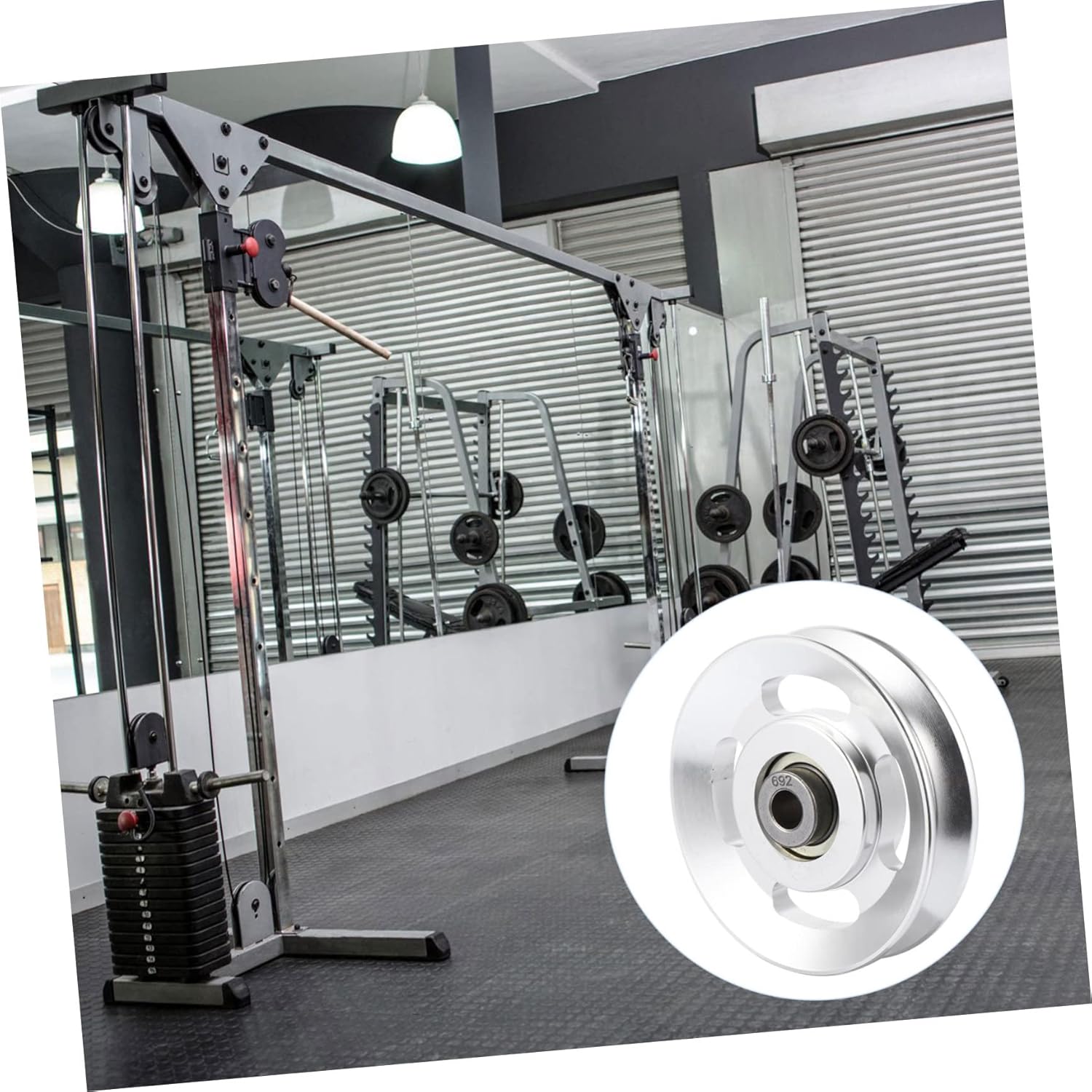 BESPORTBLE 2pcs Aluminum Alloy Pulley Exercise Accessories Universal Bearing Pulley Wheel Weight Pulley Universal