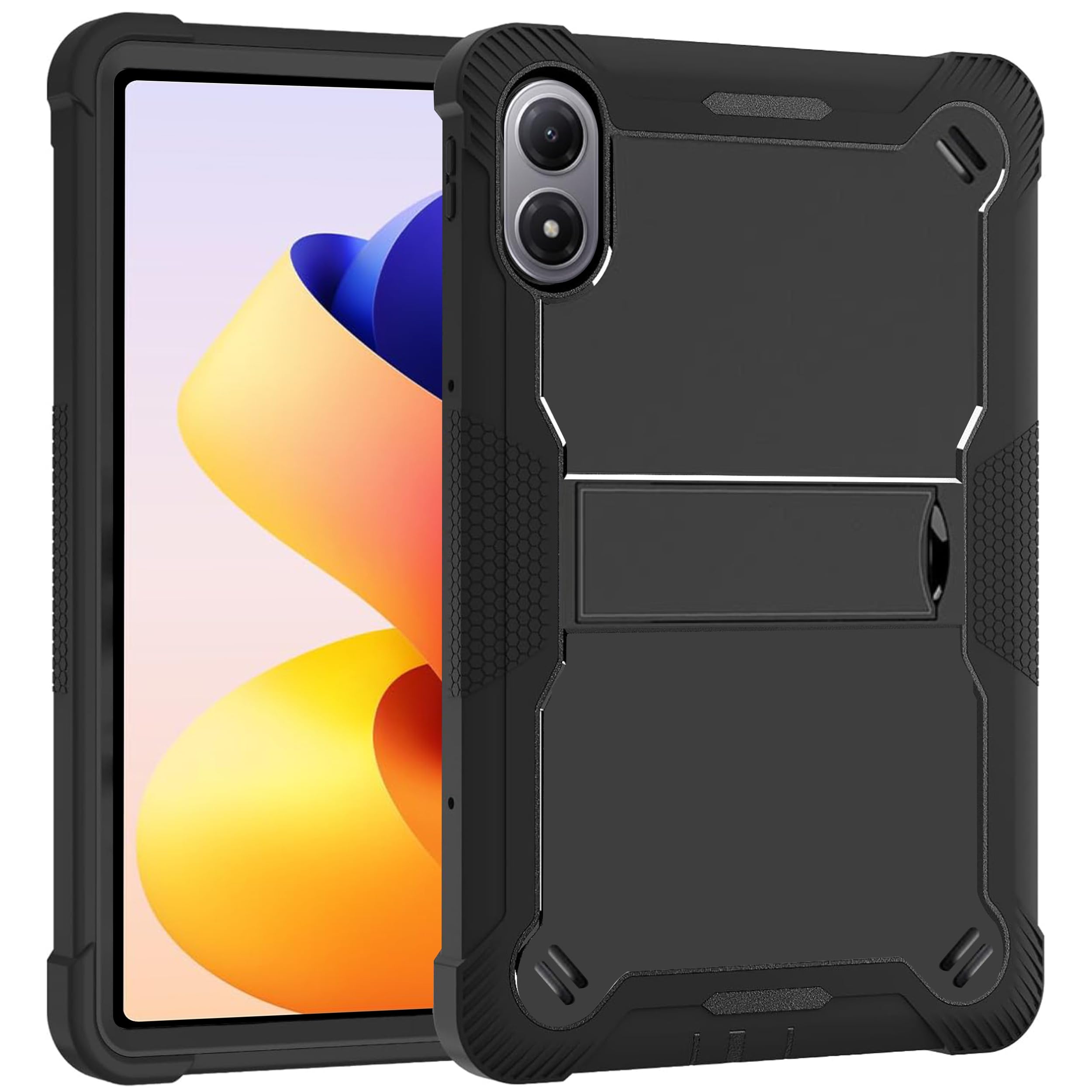 TGK Shockproof Protection Kickstand Hybrid Case Cover for REDMI Pad 2 Pro 5G 12.1 inch Tablet 2025 Black-image-26