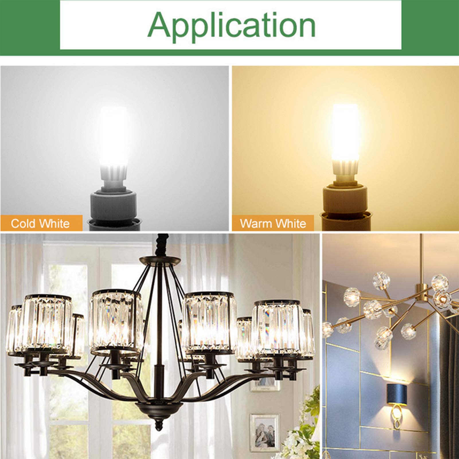 Żarówki LED E14 10 W, podstawa kolb kukurydzy, wentylator sufitowy, żyrandol, lampa wisząca, 102 diody LED 2835 Smd, możliwość ściemniania, opakowanie 4
