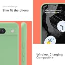 YATWIN Silicone Back Case for Google Pixel 8A, Soft-Touch Phone Back Cover for Google Pixel 8A - Mint Green gallery image