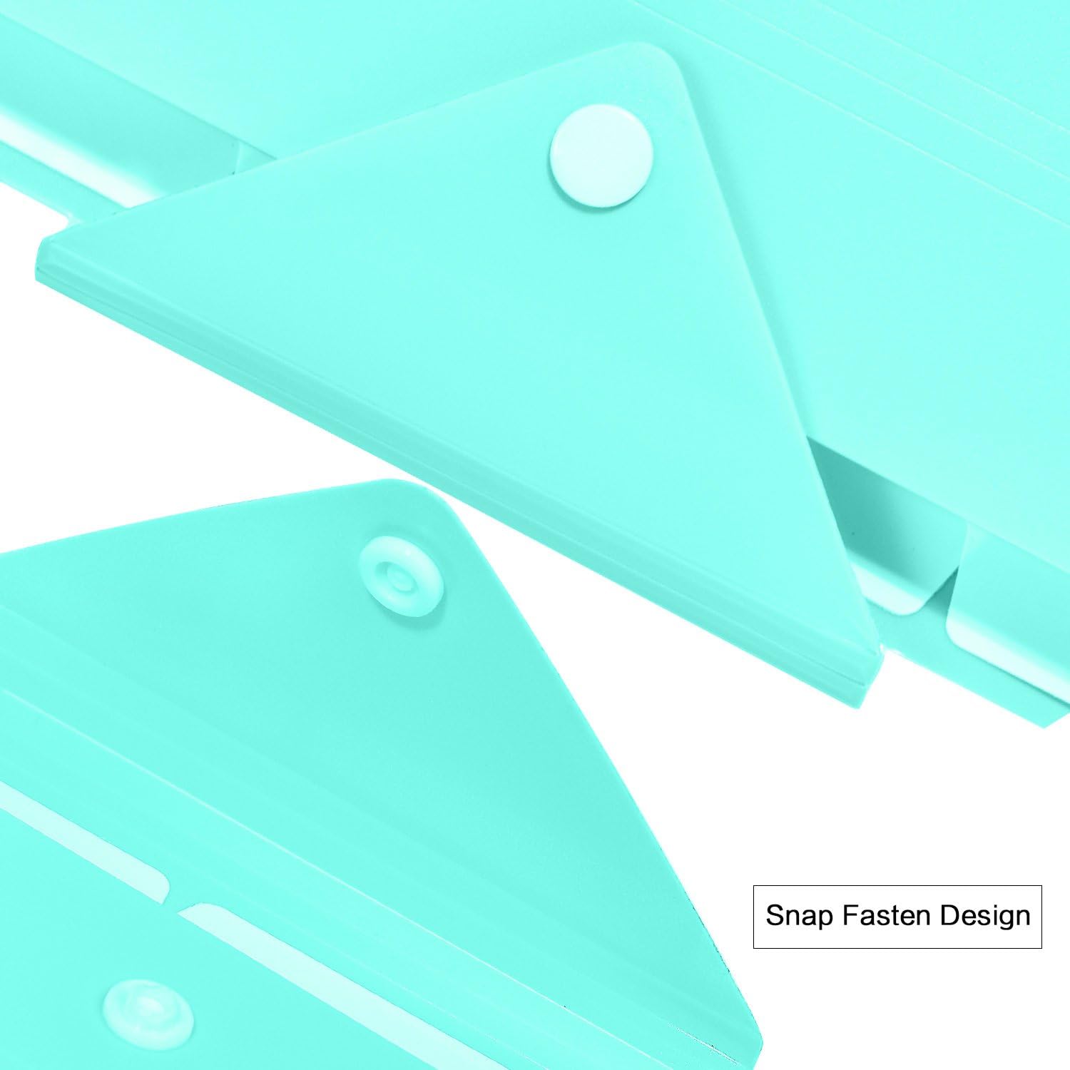 FHEAL File Folders Plastic 6 Pockets File A4 Letter Size 1/6 Cut Tabs Expanding File Folder with Snap Button Love Cute Documents Paper Organizer Accordion Folder for Students (Green 1 Pack 6 Pockets)