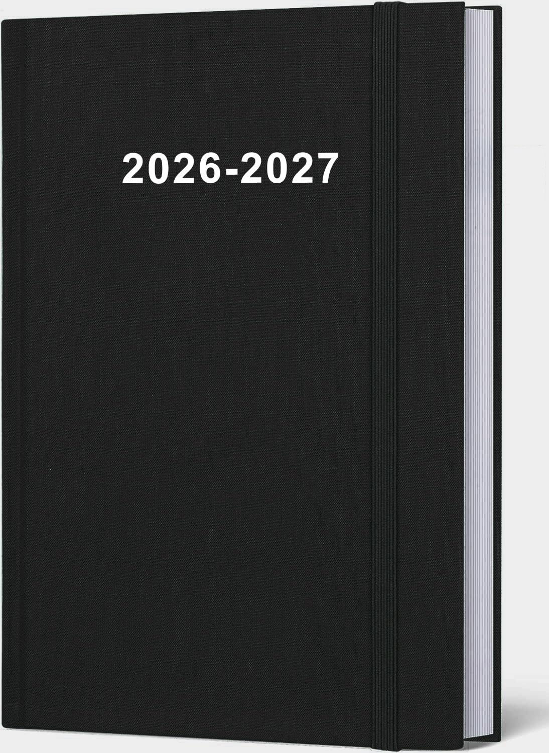 Planer 2025 - planer tygodniowy i miesięczny od stycznia 2025 do grudnia 2025 r., Agenda 2025 z kieszenią wewnętrzną, elastyczną taśmą, twardą okładką, idealny organizer na co dzień, 14 x 20 cm,