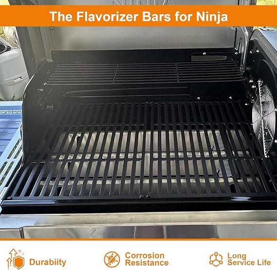 Flame Tamer Set for Ninja FlexFlame PG301 PG302 PG304 and PG305 Grill and Smoker with 3 Pack Main Burner Flame Tamer and Pilot Burner Flame Tamer, Replace for Original 775CY300 and 605CY301