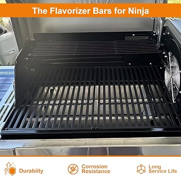 Flame Tamer Set for Ninja FlexFlame PG301 PG302 PG304 and PG305 Grill and Smoker with 3 Pack Main Burner Flame Tamer and Pilot Burner Flame Tamer, Replace for Original 775CY300 and 605CY301