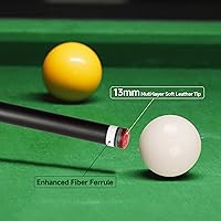 Vista 4 de HomeSeason Fiberglass Pool Cue 58" Professional Pool Stick 12.7mm 4-Layer Tip Low Deflection Cue Stick, 3 * 8/8Joint Pin, Ultra-Smooth, Billiard Cue