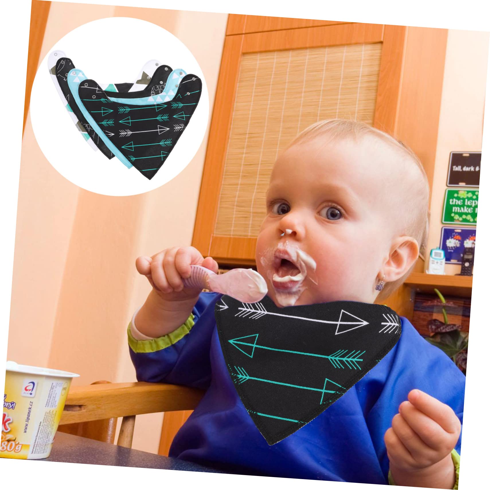 ifundom 12stücke Baumwolle Wasserdichte Bandana Für Kleinkinder Hautfreundlich Verstellbar Für Spucktuch Für Babypartys Und Neue Eltern