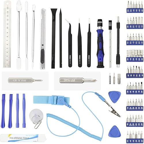 Miniatura 7 de Juego de destornilladores de precisión 80 en 1 con kit de controlador magnético, kit de herramientas de reparación electrónica profesional con bolsa