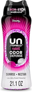 Downy Unstopables Fusions Odor Defense In-Wash Laundry Scent Booster Beads, Sunrise + Nectar Scent, 21.1 OZ, 2-in-1 Laundry Beads for Odor Defense