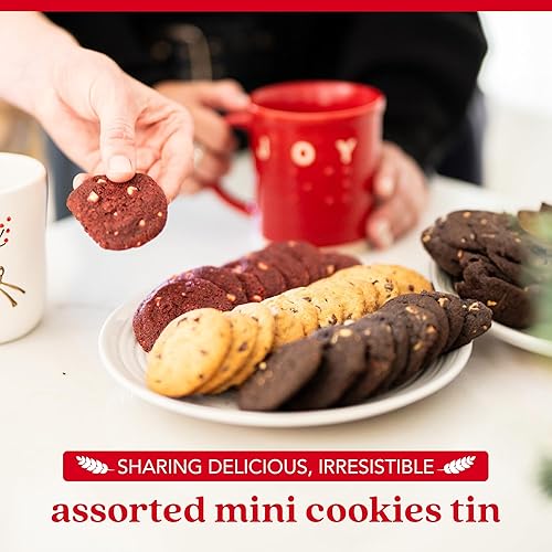 Miniatura 3 de David's Cookies Mini bocados dulces recién horneados, mini galletas surtidas de 14 onzas con chispas de chocolate, chispas de chocolate blanco y