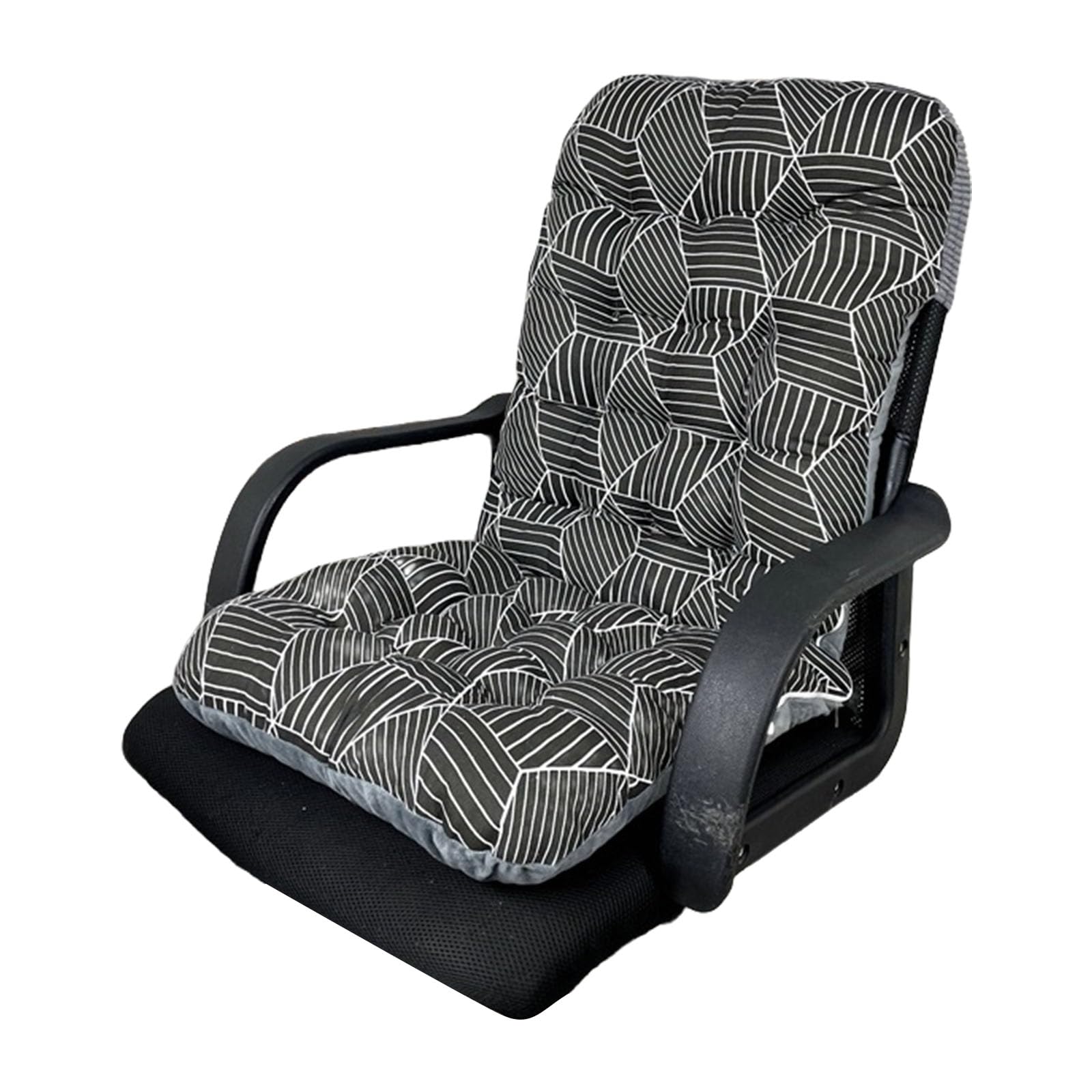 ZEPFJHE Supportive High Back Chair Cushions for Indoor and Outdoor Relaxation, Secure Attachments with Tie Outdoor Chaise Lounges Cushions