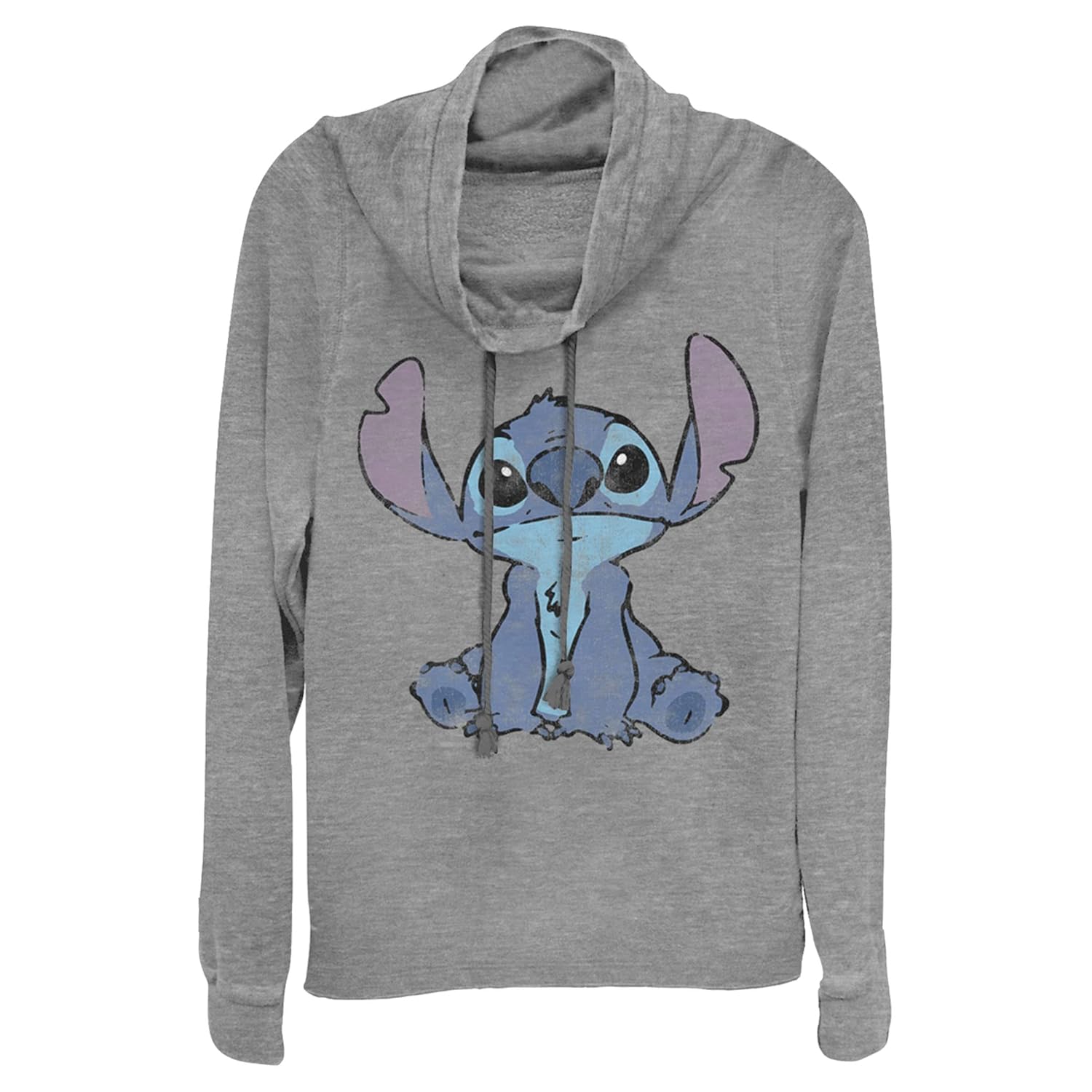 Disney womens Lilo Stitch Simply Stitch Womens Long Sleeve Cowl Neck Pullover