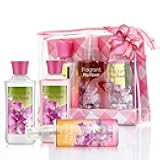 Bath and Body Gift Set, Pea Flwoer Fragance Gel, Lotion, Mist, Travel Size Spa Set,With Natural Extracts-Body Care kit for Birthday Mother's Day Chirstmas Gifts