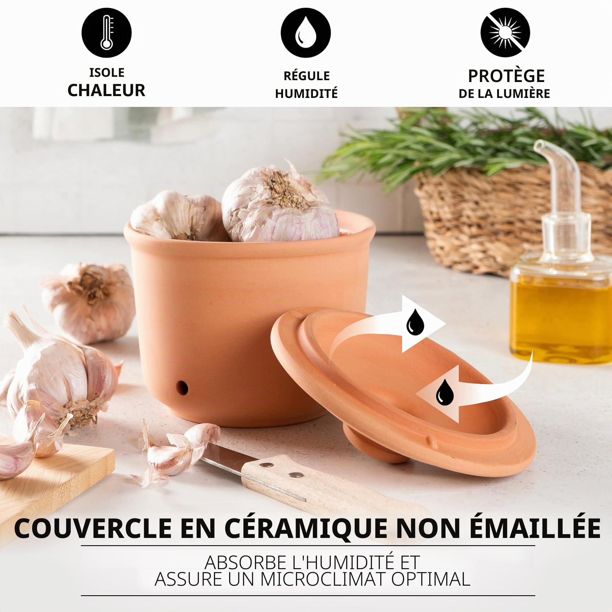 Römertopf 414 05 ail Pot de Rangement Peut contenir 200 g