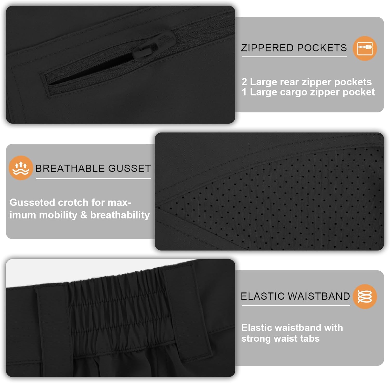 Palmyth Men’s 7" Fishing Shorts with 7 Pockets, Water-Repellent Quick Dry UPF 50+ Shorts with Tool Pockets