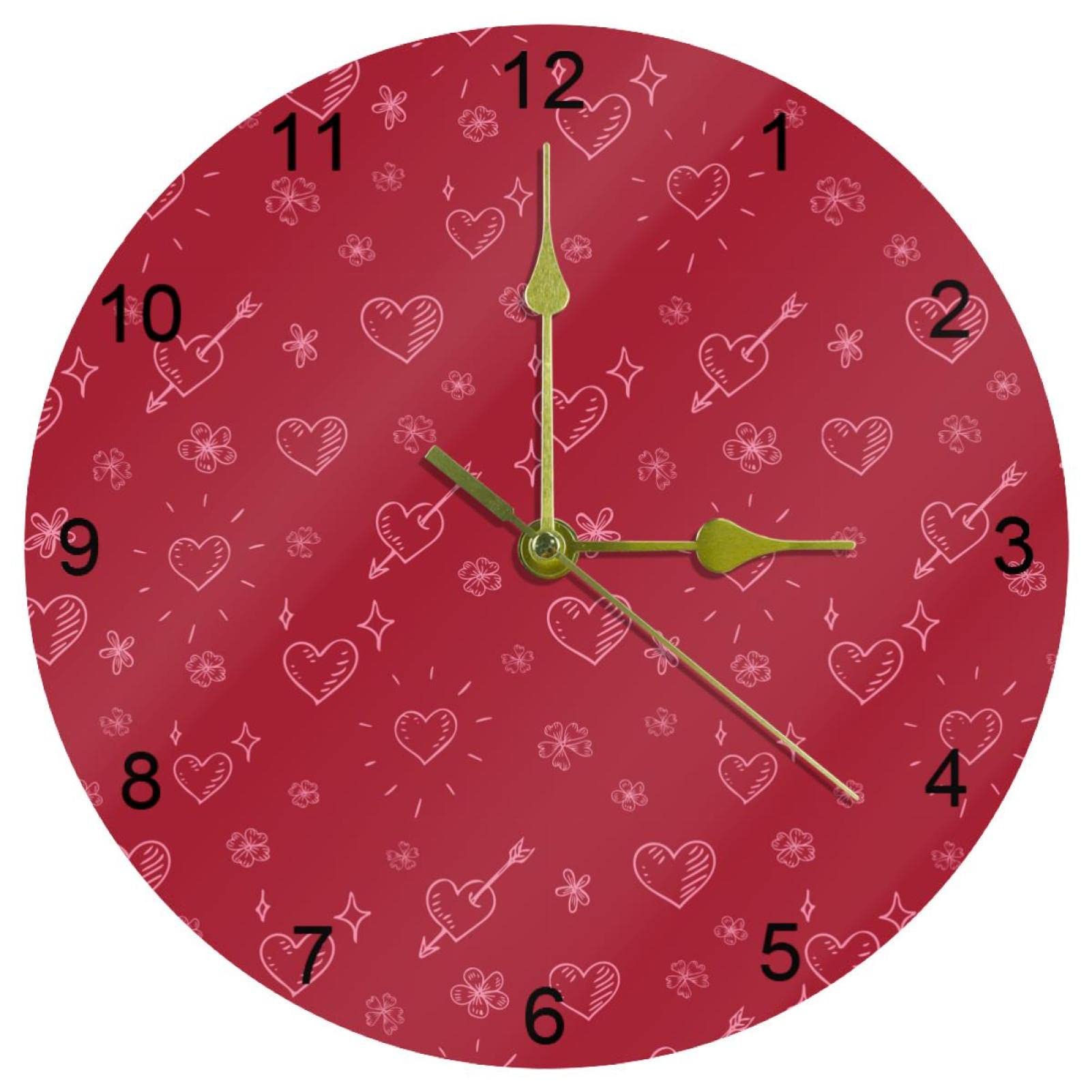 Horloge murale silencieuse sans tic-tac, horloge 25 cm contre les nuisances sonores